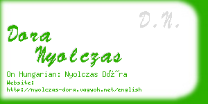 dora nyolczas business card